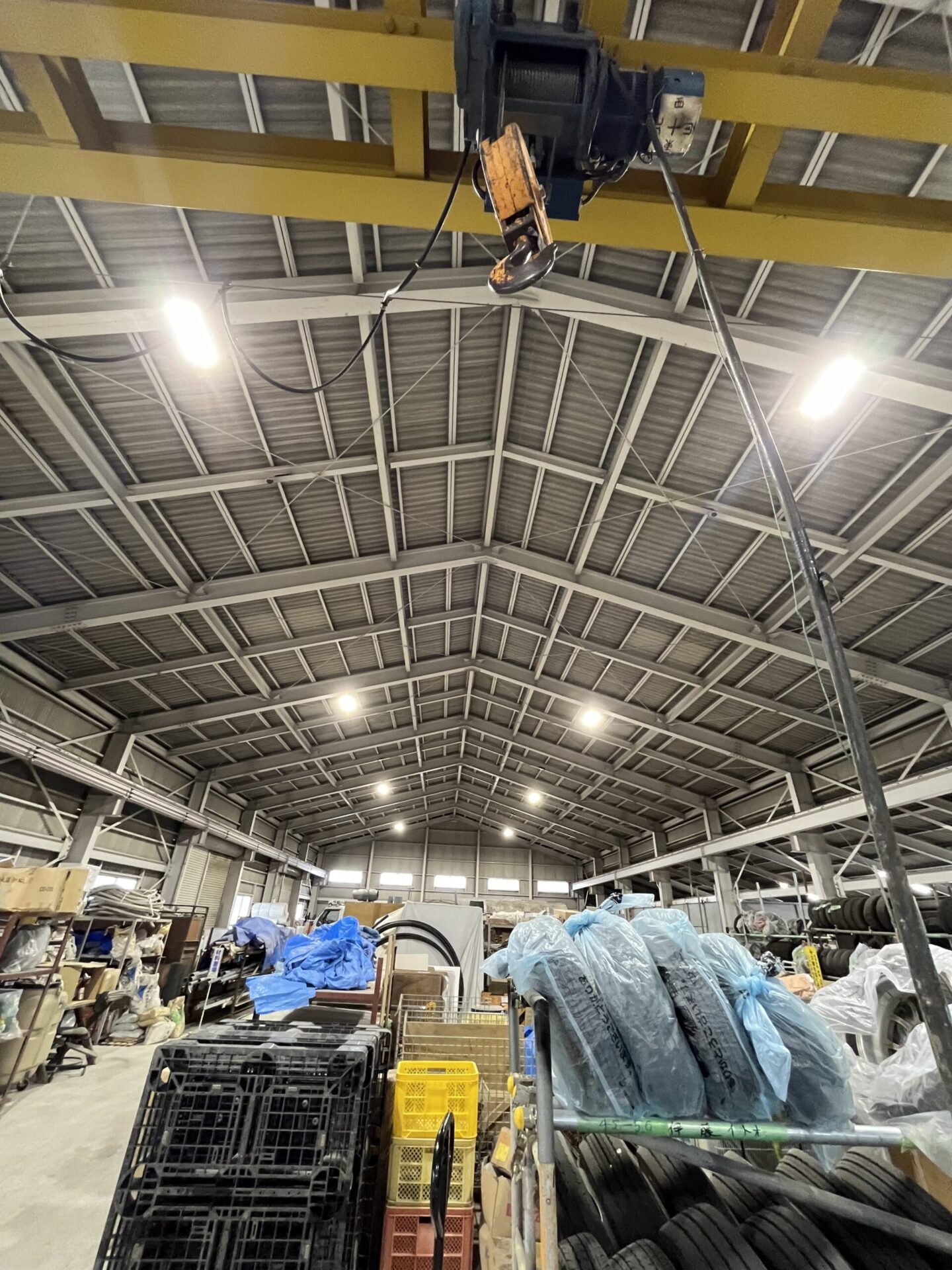 岩原産業㈱倉庫棟ＬＥＤ照明器具更新工事施工写真