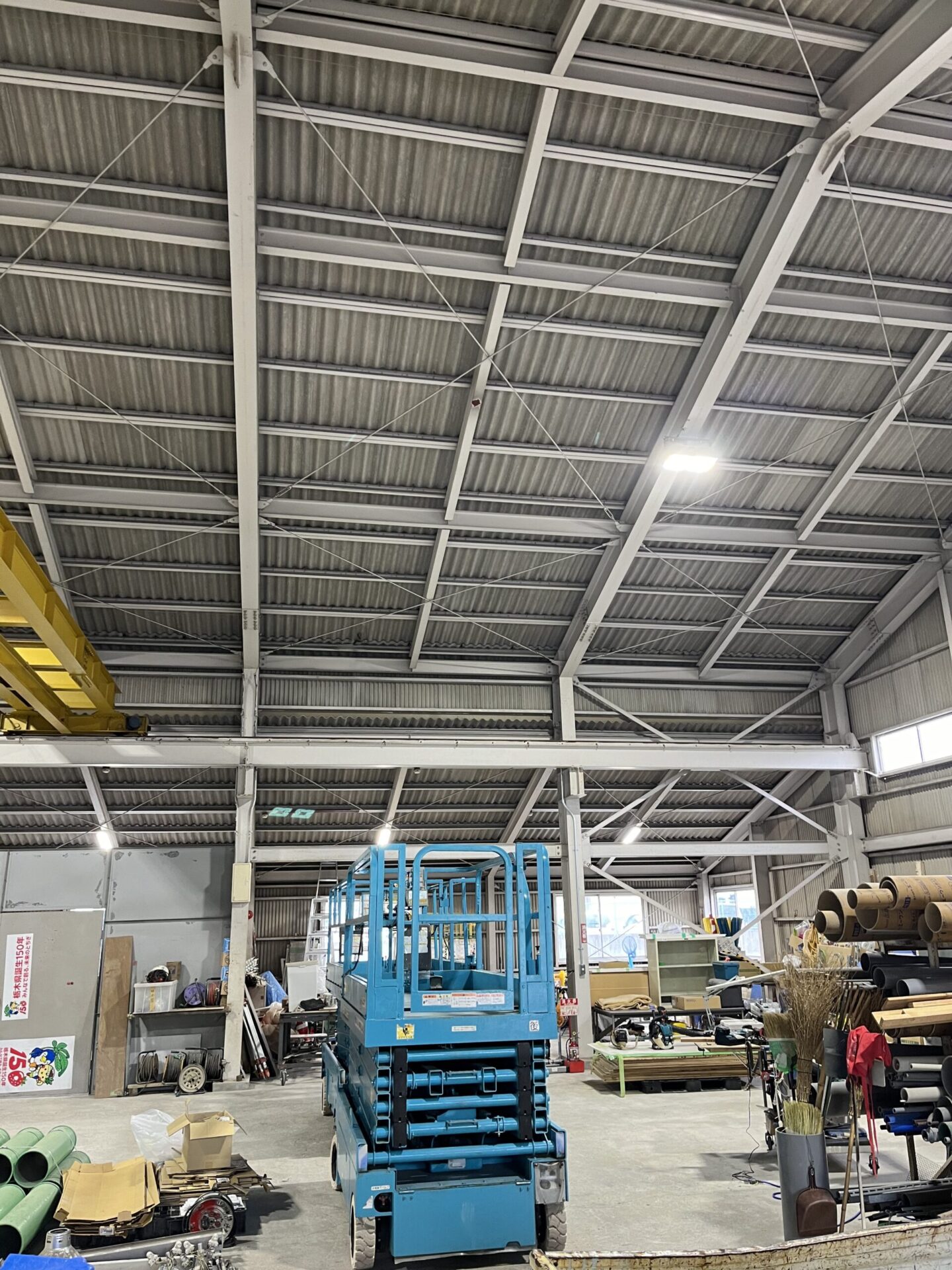 岩原産業㈱倉庫棟ＬＥＤ照明器具更新工事施工写真
