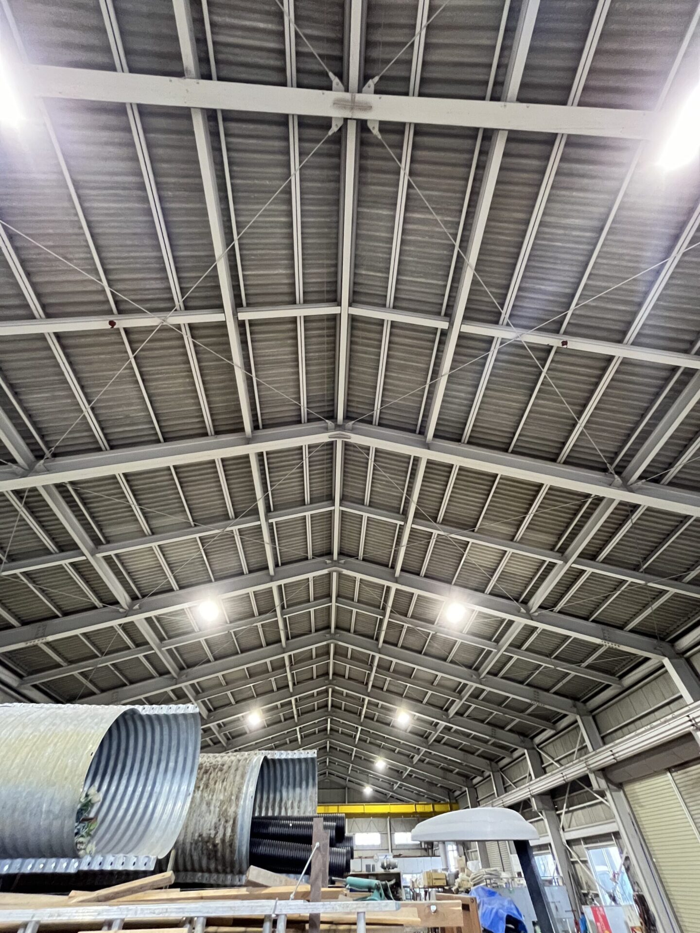 岩原産業㈱倉庫棟ＬＥＤ照明器具更新工事施工写真