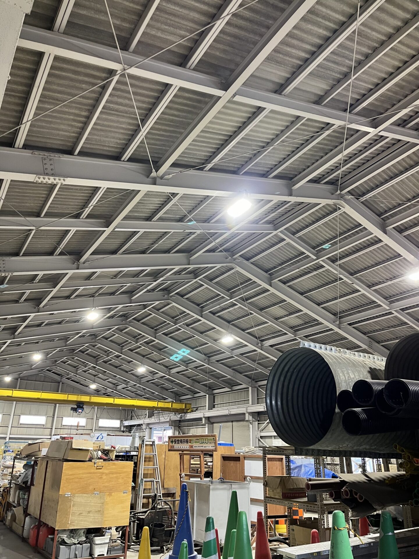 岩原産業㈱倉庫棟ＬＥＤ照明器具更新工事施工写真