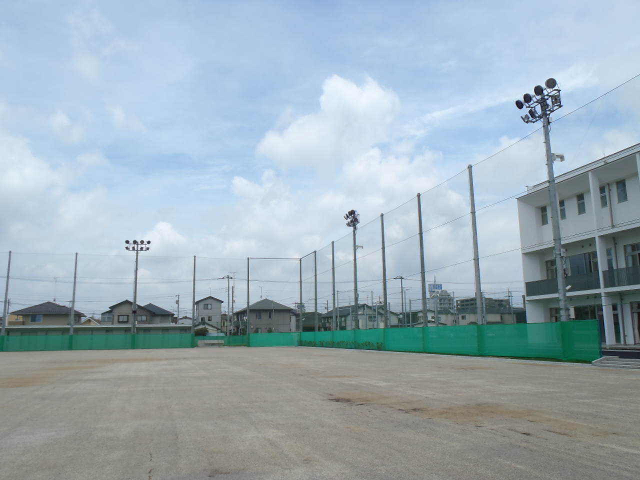 一条中学校夜間照明設備設置工事施工写真