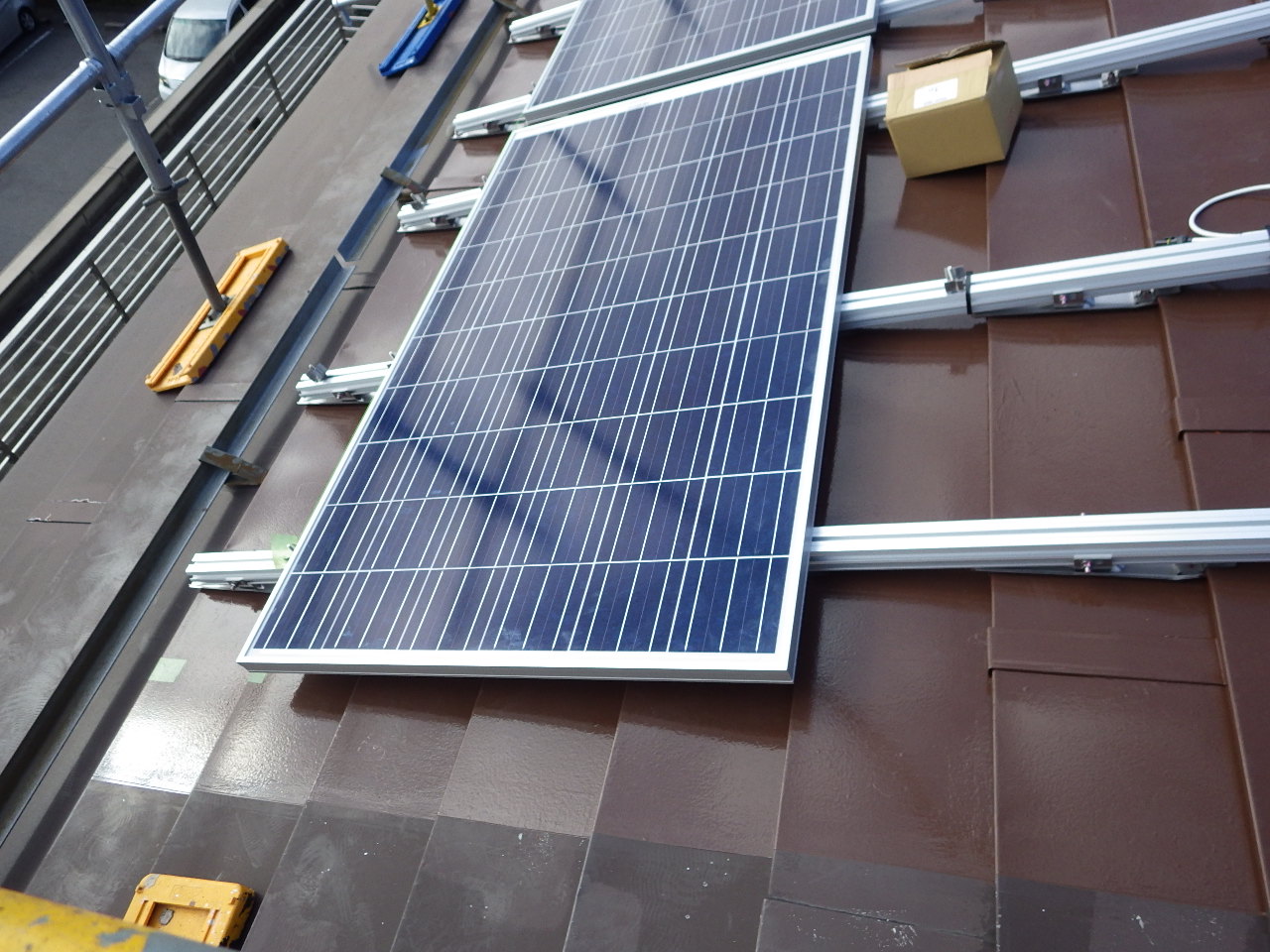 清原地区市民センター太陽光発電設備工事施工写真
